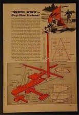 51" Boys Iceboat Sailing IceBoat Sled How-To build PLANS Easy