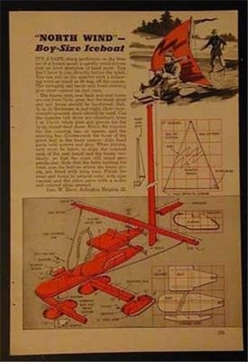 51'' Boys Iceboat Sailing IceBoat Sled How-To build PLANS Easy