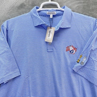 Peter Millar Shirt Men's XL Frederica club St simons crown comfort trip stripe