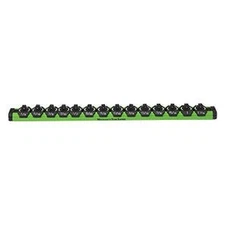 Mechanics Time Savers Lock-a-Socket 3/8" Drive SAE 14-Slot Green Socket Rail
