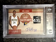 2010-11 Panini Timeless Treasures Paul George RC Tag Patch #1/5 BGS 8.5 Auto 10
