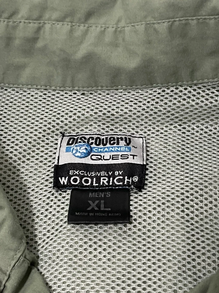 Camisa de pesca Woolrich ventilada para hombre talla XL Discovery Channel Quest manga corta Foto 4 de 4