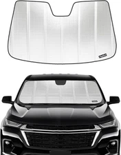 Windshield Sun Shade for 2018-2023. Reflective Aluminum -Classic Shiny Silver