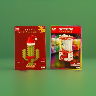 BLOCK TECH ARCADE CLASSICS  CLAW MACHINE  Building Block Set 86 Pieces