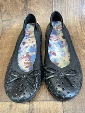 Vionic Black Womens Ballet Flats Ballerina Slippers Round Slip On Shoes Size 9