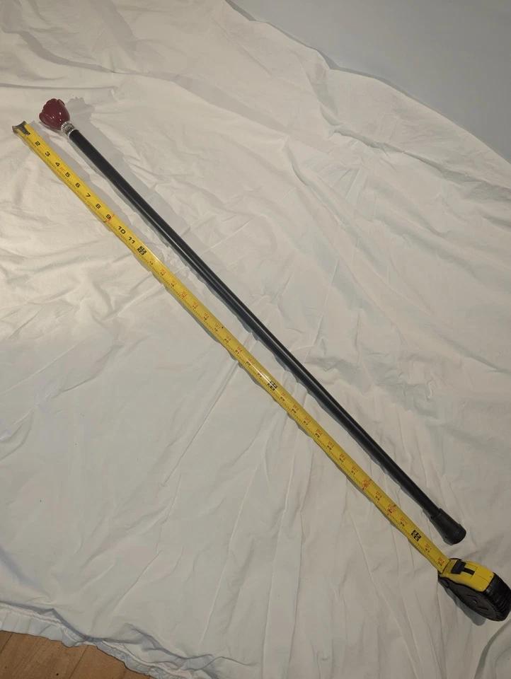 Bastón de moda, mango de rosa roja, 38" pulgadas, boda, juegos con disfraces, Halloween, ¡DIVERTIDO! Foto 3 de 4