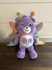 Care Bears Share Bear Plush Teddy With Butterfly With Wings Purple Tie Die 11  