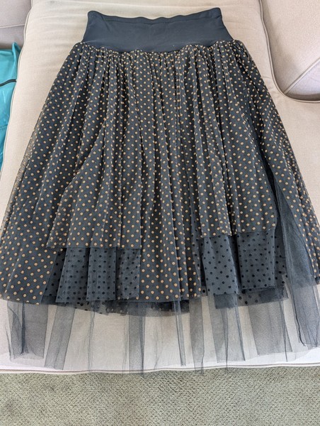 Luukaa Polka Dot Tulle Midi Tutu Balloon Skirt Size 10
