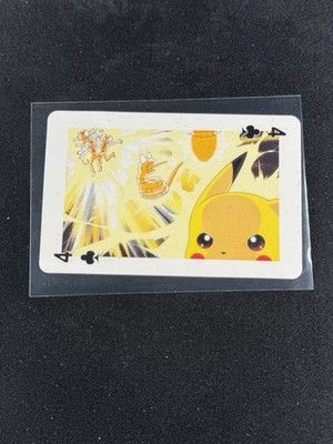 Pikachu 1999 Pocket Monster Pokémon Vintage Poker Holo Back