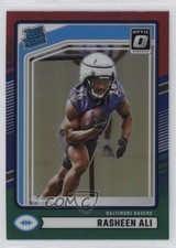 2024 Panini Donruss Rated Rookie Optic Preview Red & Green Prizm Rasheen Ali 5u3