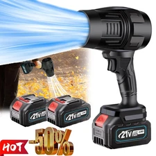 Electric Cordless Leaf Blower 80,000PM Handheld Leaf Blower 2X Battery & Charger