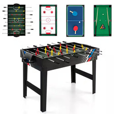 4 in 1-Combo Game Table 49 In. Foosball with Pool Billiards Air Hockey Table Ten