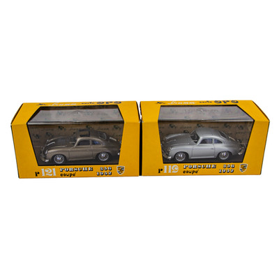 Brumm Serie Oro r119 & r121 1952 Porsche 356 Coupe 1:43 Scale Diecast Car 2P Lot