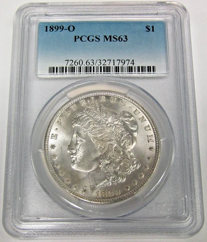1899 O Morgan Silver Dollar Uncirculated PCGS MS 63