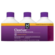 Member's Mark ClearLAX Polyethylene Glycol 3350 Powder (17.9 oz., 3 pk)