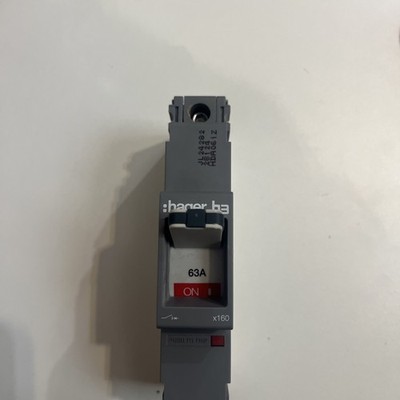 Hager H3 x160 63A 1-polig MCCB Gießgehäuse-Leistungsschalter IEC 60947-2