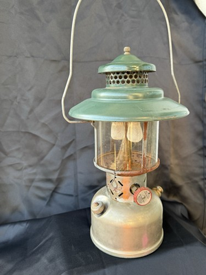 #ad Coleman 220 Series Dual Mantle Lantern – Green – 1950s–60s – Vintage Condition $97.59