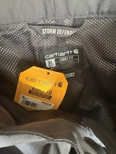 Carhartt Storm Defender Pants Sz X-Large SHORT Loose Fit Waterproof 104675 Black