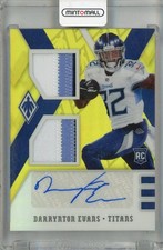 2020 Panini Phoenix Darrynton Evans RPS Rookie Auto Dual Jersey Prime /75