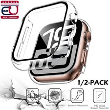 For Apple Watch Series 11 10 Hard PC Bumper Case Tempered Glass Screen Protector