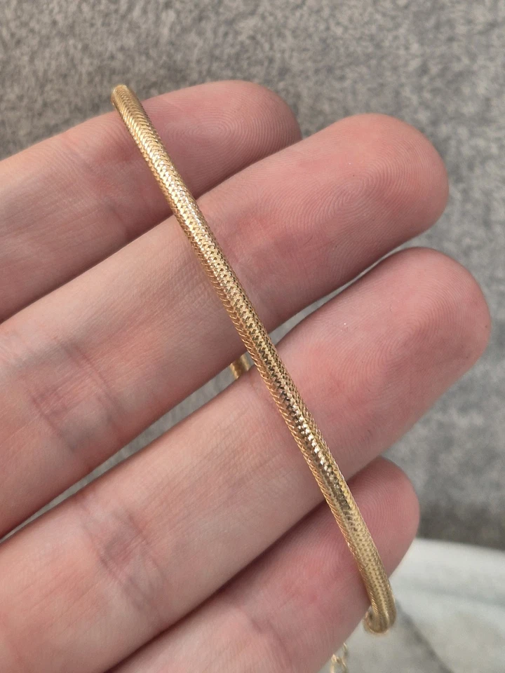 Adjustable 9ct Yellow Gold 375 Woven Mesh snake link style Bracelet 7-8" - Image 4 of 4
