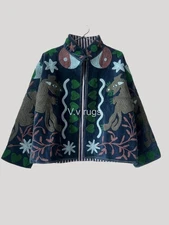 Embroidered Coat Festival Wear Bohemian Suzani Jacket Women Handmade