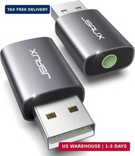2 Pack USB to 3.5mm Jack Audio Adapter, JSAUX USB to Audio Aux Adapter External