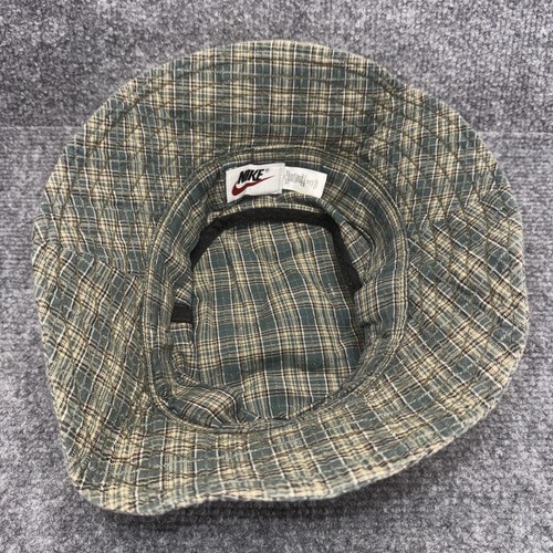 Vintage Nike Golf Bucket Hat Cap Size S/M Nike Logo Green plaid Y2K Outdoors - Picture 5 of 7