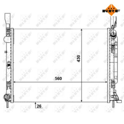 Kühler, Motorkühlung NRF 53001 für Renault Kangoo Express