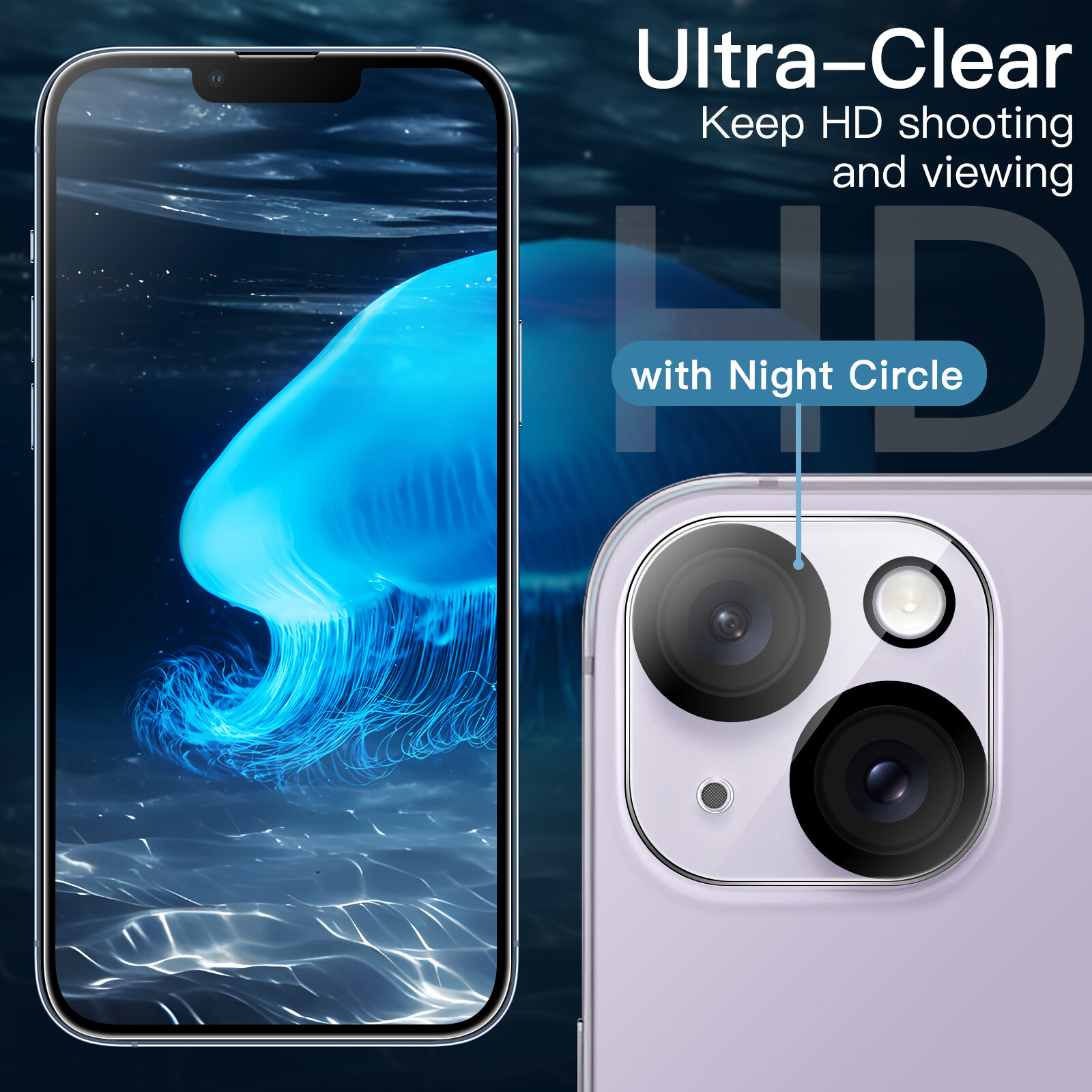 5 in 1 Magnetic Case for iPhone 14 Plus with Screen and Camera Lens Protector