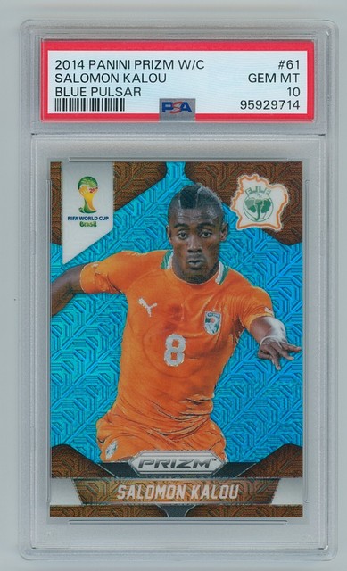 2014 World Cup Prizm Salomon Kalou Blue Pulsar SP PSA 10 POP 1