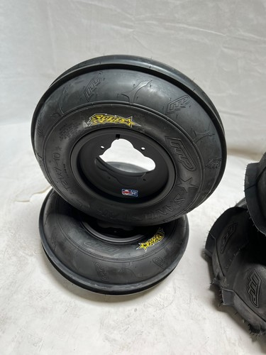 ITP Sand Star Paddle Tires DWT A5 Black Rims Front Yamaha Raptor YFZ Banshee - Picture 7 of 7