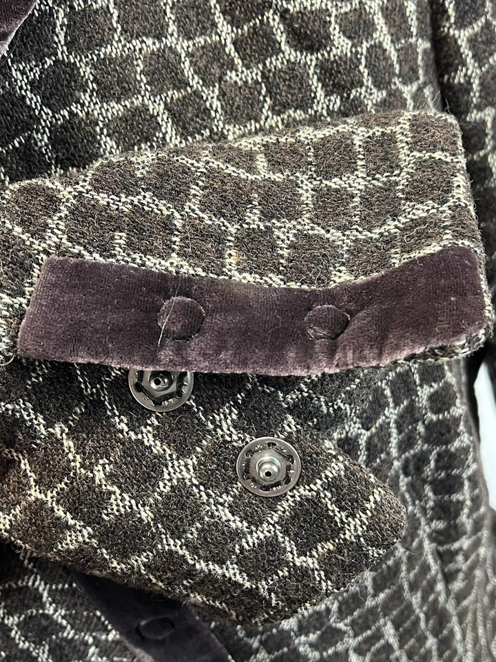 Chaqueta Blazer Mujer Armani Collezioni Talla 8 Usada en Excelente Condición Frente a Presión Completo Lana Virgen Blen Foto 4 de 4