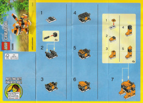 LEGO Creator Tiger (30285) Retired - 73 Pieces - 2015 Complete Set [New]