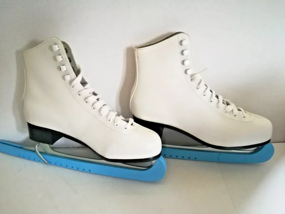 Vintage Bauer white Free Spirit Figure Skates Size 8 Bauer Shoes model 432