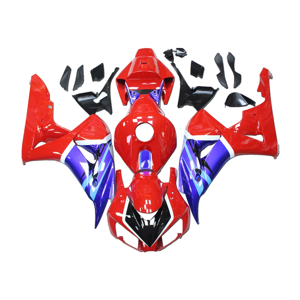 FU para Honda CBR1000RR 2006-2007 ABS carenado estilo de fábrica rojo azul carrocería Foto 2 de 4
