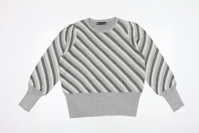 Marks and Spencer Womens Round Neck Striped Viscose Blend Jumper