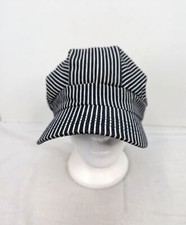 Train Engineer Conductors Cap Hat Blue Stripe Size Medium