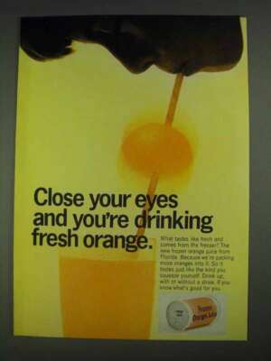 1967 Florida Orange Juice Ad - Close Your Eyes