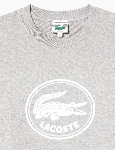 Lacoste Sweatshirt Grey Mens Size Medium Large Organic Cotton Crew Neck SH7582 - Picture 9 of 11