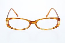 Donna Karan DK1553 3180 Tortoise Brown Oval Gold Metal Made in Italy 52-16-135