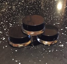 3 Pack Thick Bottom Low Profile 7ml Glass Concentrate Jars With Black Lids