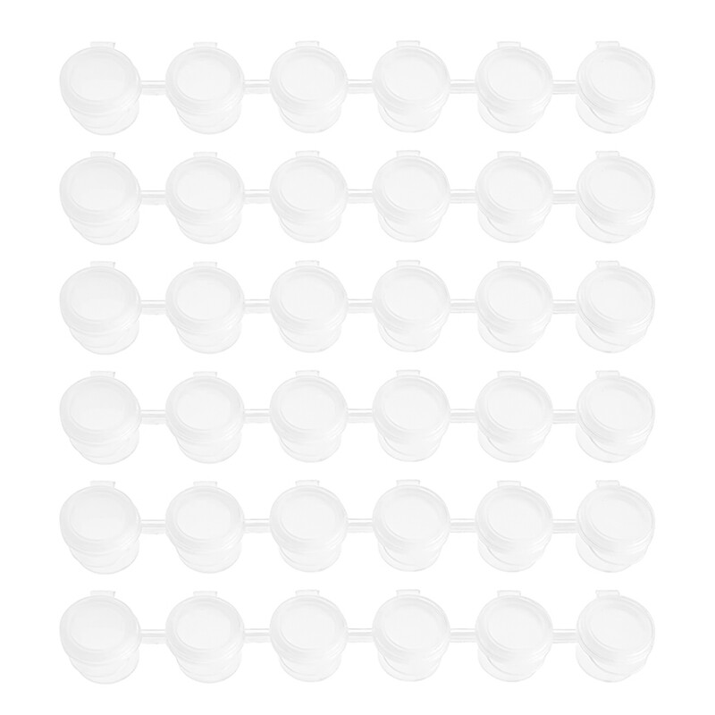 50 Strips Paint Pots Strips,300 Pots 2Ml/0.07 Oz Empty Paint Cup Pots