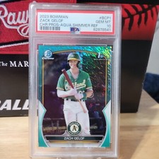2023 Bowman Chrome Zack Gelof Chrome Aqua Shimmer Refractor /125 PSA 10 #BCP-1