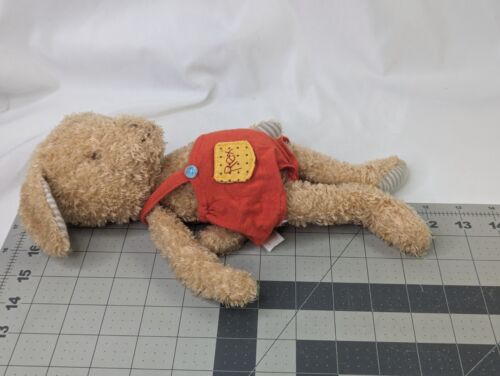 Bunnies By The Bay Rex Hund Plüsch Welpe roter Overall 12 Zoll Stofftier Spielzeug - Bild 11 von 11