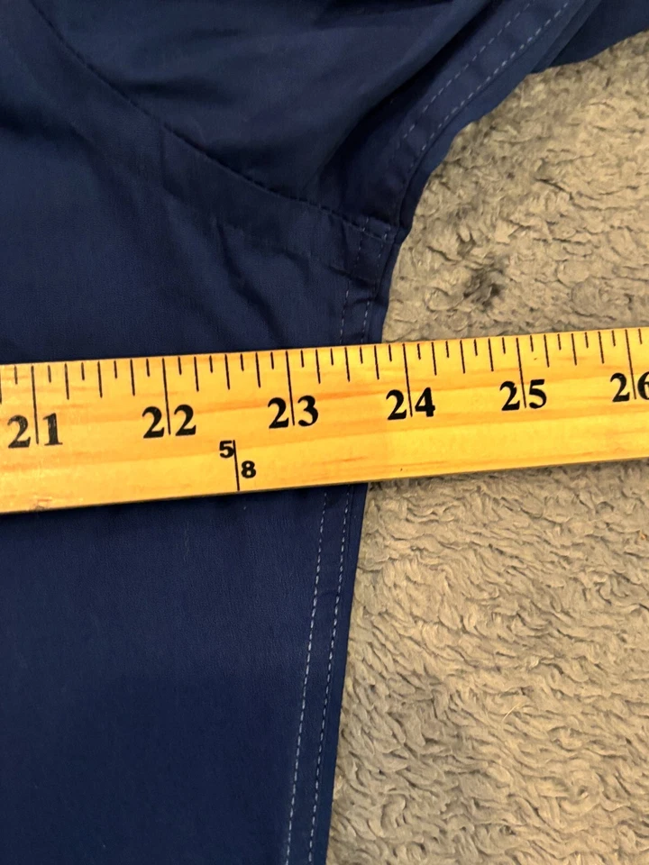 Camisa de vestir Bergamo New York para hombre grande ajustada azul manga larga botón carrera Foto 3 de 4