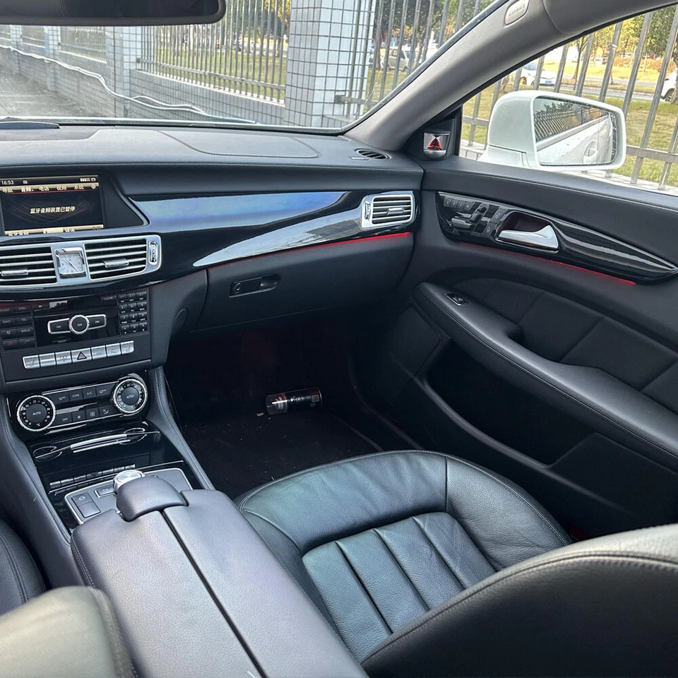 For Mercedes Benz CLS W218 2012-17 glossy black Pattern Interior DIY Trim Decals - Imagem 4 de 4