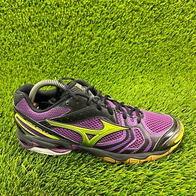 Mizuno Wave Bolt 2 Womens Size 9 Purple Black Volleyball Running Shoes Sneakers