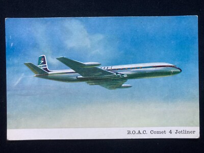 The B.O.A.C. Comet 4 Jetliner Vintage Flugzeug Postkarte A22