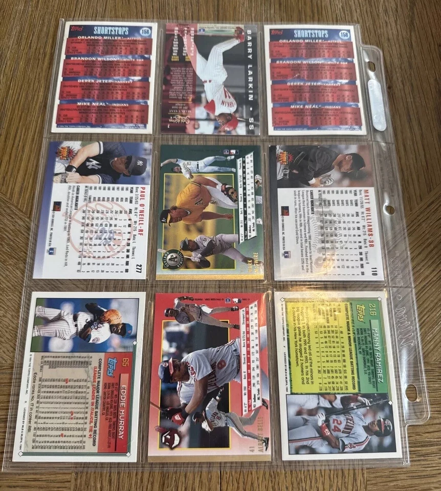 Lote de 90 tarjetas de béisbol MLB incluyen Derek Jeter 1994 Topps #158 Rookie Yankees Foto 2 de 4